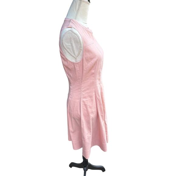 Theory Modern Tea Organic Linen Crunch Wash Dress Pink Ballet - 6 - Picture 4 of 8